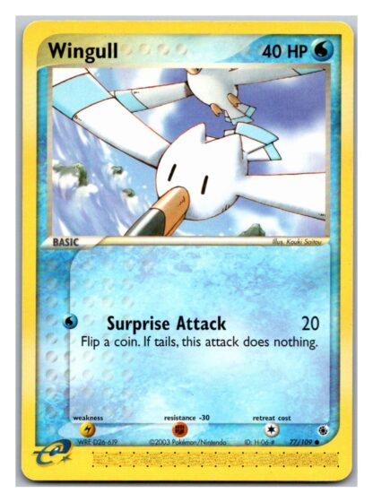 Wingull 77/109 Ruby & Sapphire (Common) (Exc Cond)