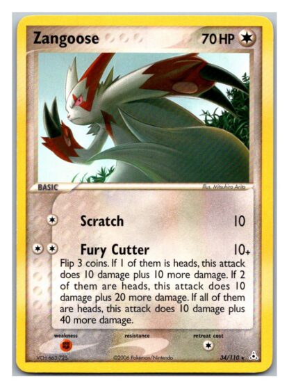 Zangoose 34/110 EX Holon Phantoms (Rare) (LP Condition)
