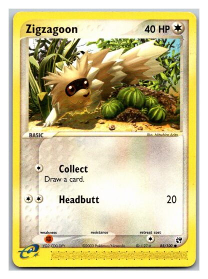 Zigzagoon 85/100 EX Sandstorm (Common) (Exc Cond)