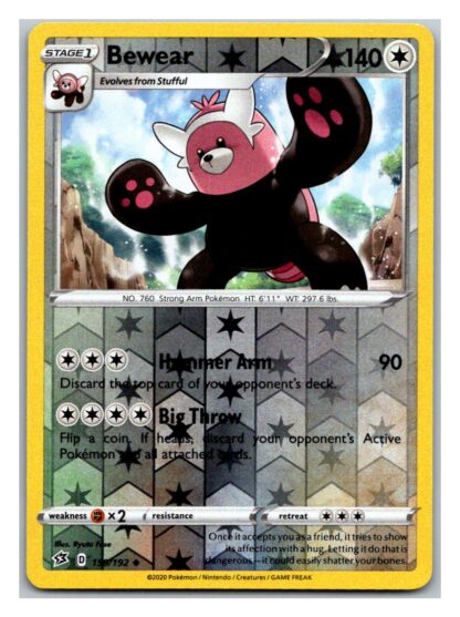 Bewear 150/192 Rebel Clash (Reverse Holo) (Exc Condition)