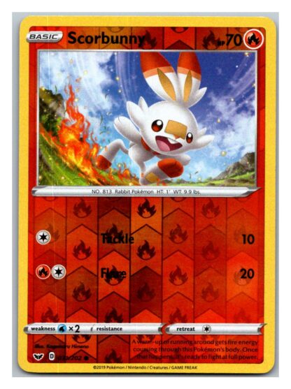 Scorbunny 31/202 Sword and Shield (Reverse Holo) (Exc Condition)
