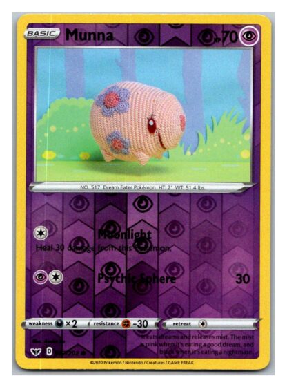 Munna 87/202 Sword and Shield (Reverse Holo) (Exc Condition)