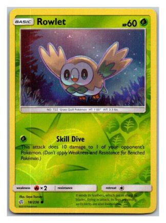 Rowlet 18/236 Cosmic Eclipse (Reverse Holo) (Exc Condition)