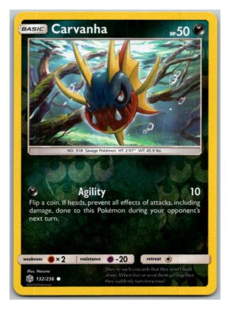 Carvanha 132/236 Cosmic Eclipse (Reverse Holo) (Exc Condition)