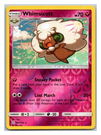 Whimsicott 148/236 Cosmic Eclipse (Reverse Holo) (Exc Condition)