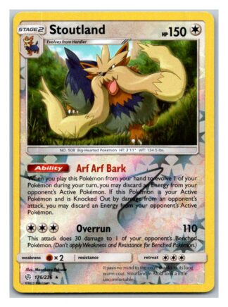 Stoutland 176/236 Cosmic Eclipse (Reverse Holo) (Exc Condition)