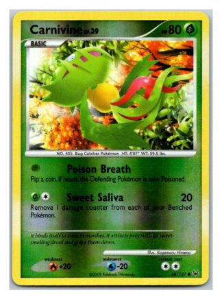 Carnivine 68/127 Platinum (Reverse Holo) (Exc Condition)