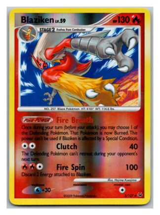 Blaziken 3/127 Platinum (Reverse Holo) (LP Condition)