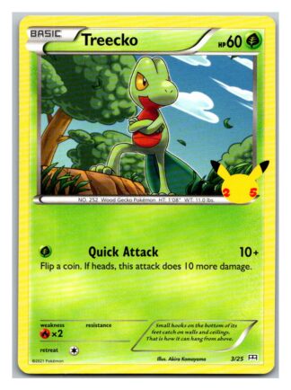 Treecko 3/25 McDonalds 25th Anniversary Promo (Non-Holo) (LP Condition)