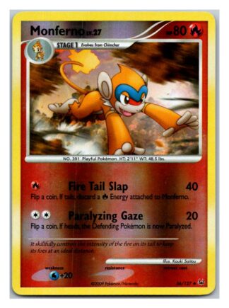 Monferno 56/127 Platinum (Reverse Holo) (LP Condition)