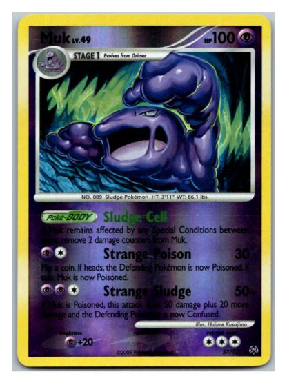 Muk 57/127 Platinum (Reverse Holo) (LP Condition)