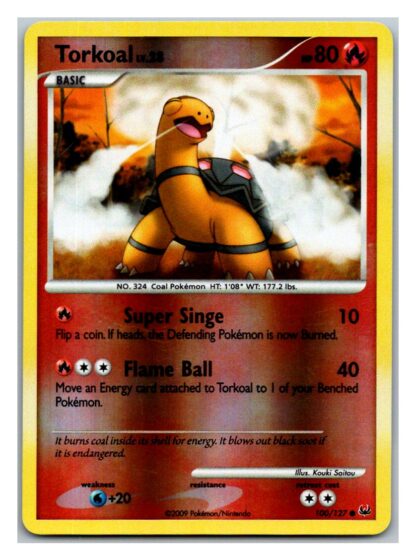 Torkoal 100/127 Platinum (Reverse Holo) (LP Condition)