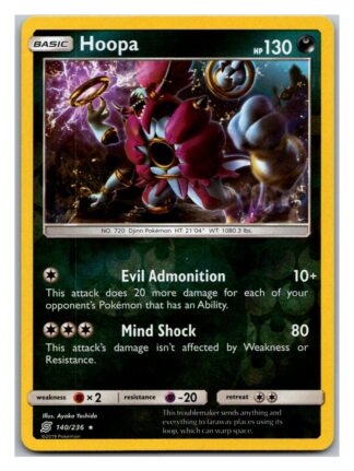 Hoopa 140/236 Unified Minds (Reverse Holo) (Exc Condition)