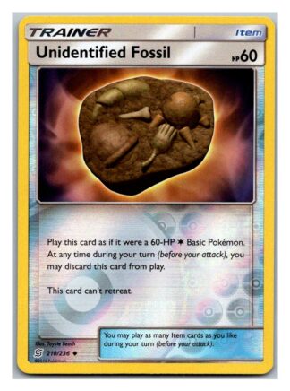 Unidentified Fossil 210/236 Unified Minds (Reverse Holo) (Exc Condition)