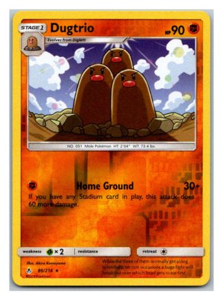Dugtrio 86/214 Unbroken Bonds (Reverse Holo) (Exc Condition)