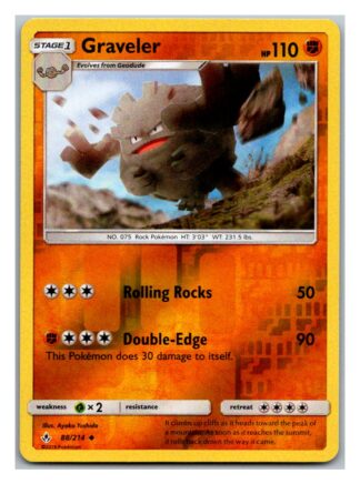 Graveler 88/214 Unbroken Bonds (Reverse Holo) (Exc Condition)