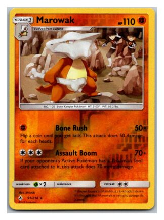 Marowak 91/214 Unbroken Bonds (Reverse Holo) (Exc Condition)
