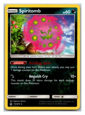 Spiritomb 112/214 Unbroken Bonds (Reverse Holo) (Exc Condition)