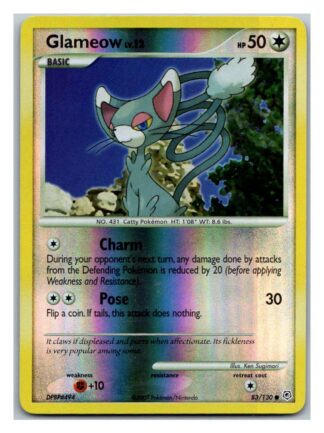 Glameow 83/130 Diamond & Pearl (Reverse Holo) (LP Condition)