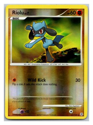 Riolu 61/130 Diamond & Pearl (Reverse Holo) (LP Condition)