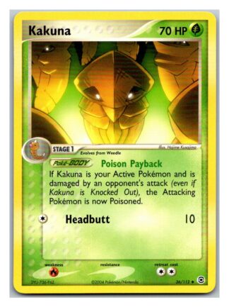 Kakuna 36/112 Fire Red Leaf Green (Uncommon) (Exc Condition)