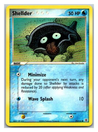 Shellder 79/112 Fire Red Leaf Green (Common) (Exc Condition)