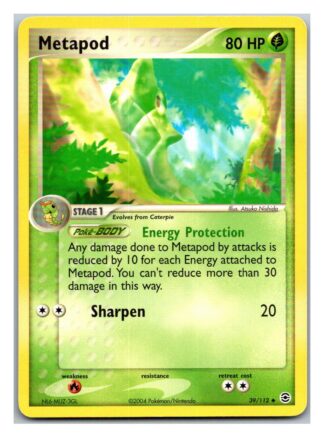 Metapod 39/112 Fire Red Leaf Green (Uncommon) (Exc Condition)