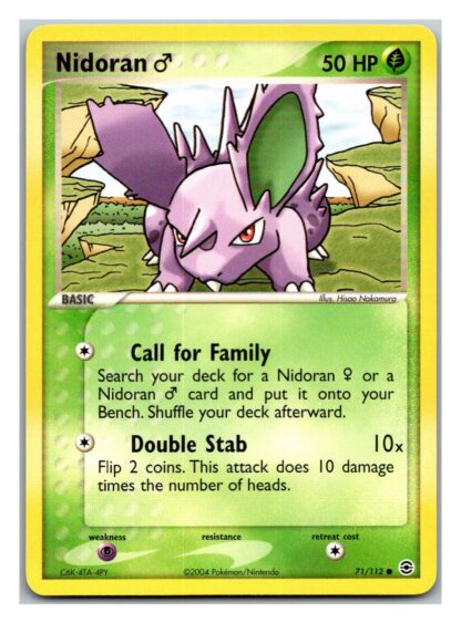 Nidoran 71/112 Fire Red Leaf Green (Common) (Exc Condition)