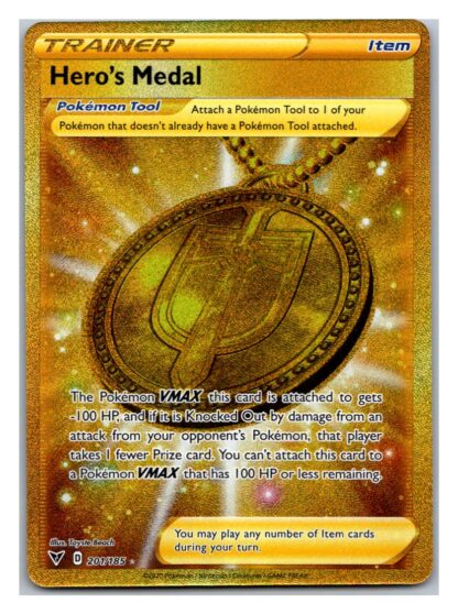 Hero's Medal 201/185 Vivid Voltage (Ultra Rare) (NM-Exc Condition)