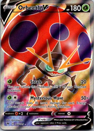 Orbeetle V 166/185 Vivid Voltage (Ultra Rare) (NM-Exc Condition)