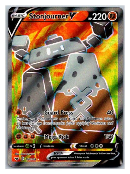 Stonjourner V 193/202 Sword and Shield (Ultra Rare) (Exc Condition)