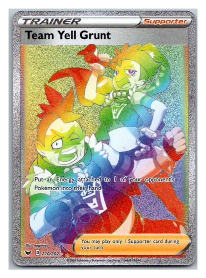 Team Yell Grunt 210/202 Sword and Shield (Ultra Rare) (Exc Condition)