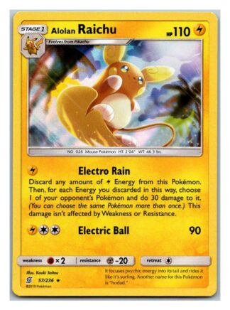 Alolan Raichu 57/236 Unifed Minds (Holo) (Exc Condition)