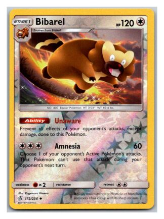 Bibarel 172/236 Unified Minds (Reverse Holo) (Exc Condition)