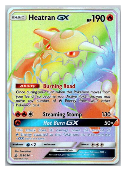 Heatran GX 238/236 Unified Minds (Ultra Rare) (Exc Condition)