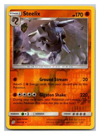 Steelix 104/236 Unified Minds (Reverse Holo) (Exc Condition)
