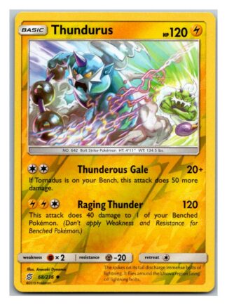 Thundurus 68/236 Unified Minds (Reverse Holo) (Exc Condition)