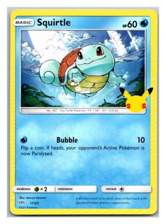 Squirtle 17/25 McDonalds 25th Anniversary Promo (Non-Holo)  (Exc Condition)
