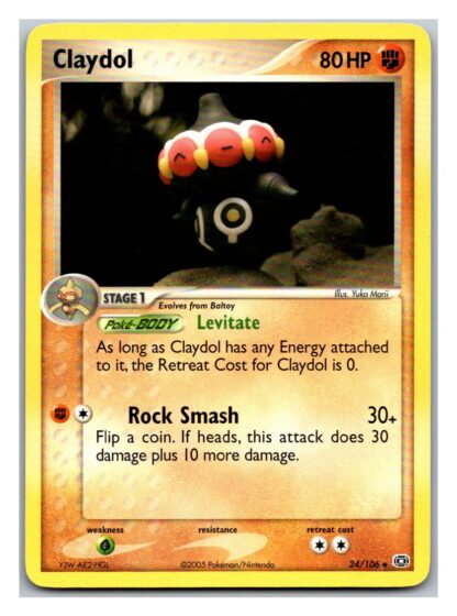 Claydol 24/106 EX Emerald (Uncommon) (LP Condition)