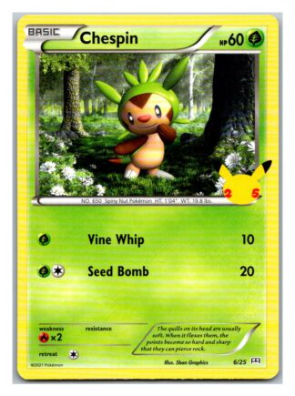 Chespin 6/25 McDonalds 25th Anniversary Promo (Non-Holo) (Exc Condition)