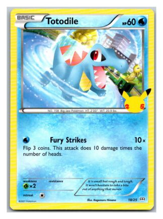Totodile 18/25 McDonalds 25th Anniversary Promo (Non-Holo)  (Exc Condition)