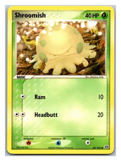 Shroomish 63/106 EX Emerald (Common) (LP Condition)