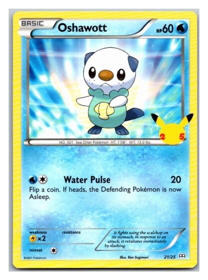 Oshawott 21/25 McDonalds 25th Anniversary Promo (Non-Holo) (LP Condition)
