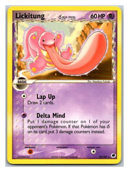 Lickitung 19/101 Dragon Frontiers (Rare) (P Condition)