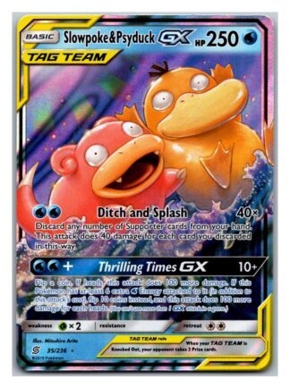 Slowpoke & Psyduck GX 35/236 Unified Minds (Ultra Rare) (Exc Condition)