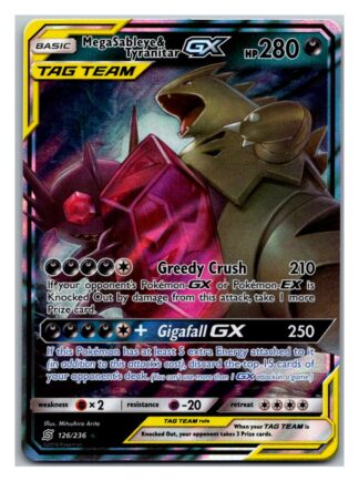 Mega Sableye & Tyranitar GX 126/236 Unified Minds (Ultra Rare) (Exc Condition)