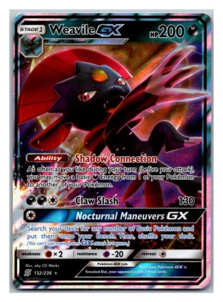 Weavile GX 132/236 Unified Minds (Ultra Rare) (Exc Condition)