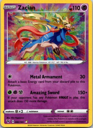 Zacian 82/185 Vivid Voltage (Amazing Rare) (NM-Exc Condition)