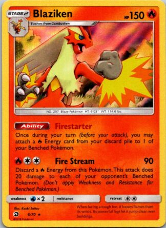 Blaziken 6/70 Dragon Majesty (Holo) (Exc Condition)