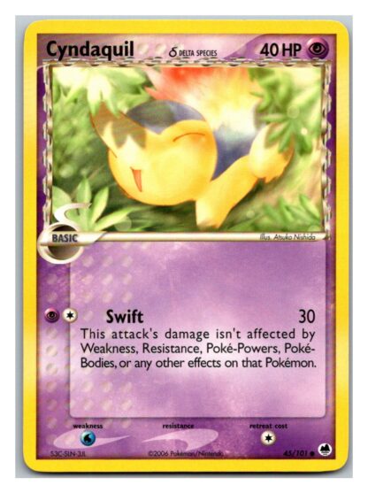Cyndaquil 45/101 Dragon Frontiers (Common) (LP Condition)